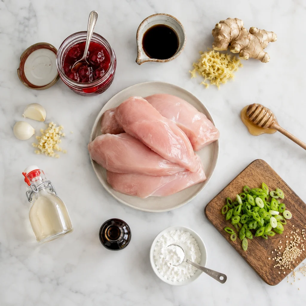 Ingredients for Cherry Blossom Chicken