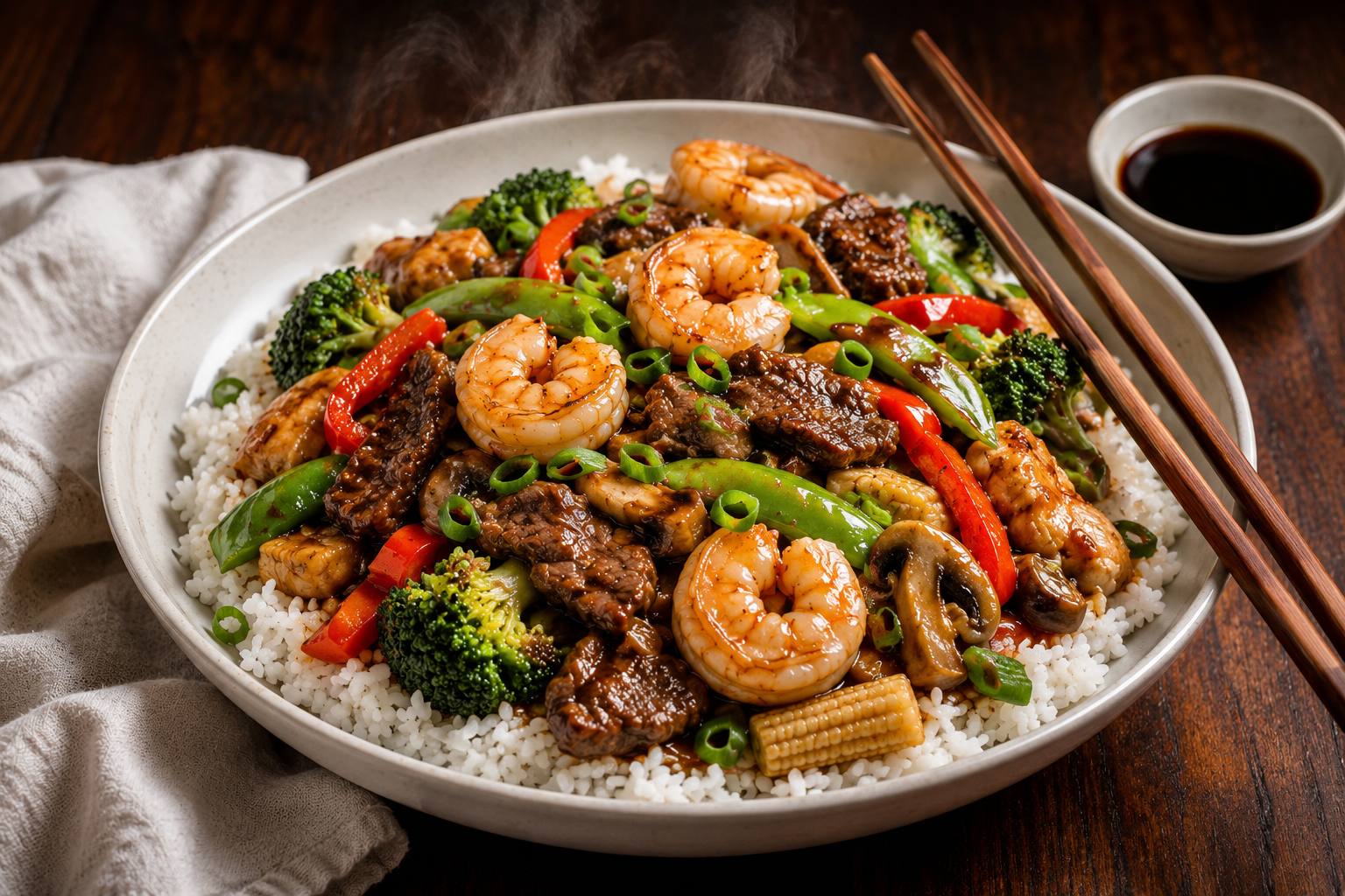 Triple Delight Chinese Food Recipe — Three Proteins, One Perfect Dish