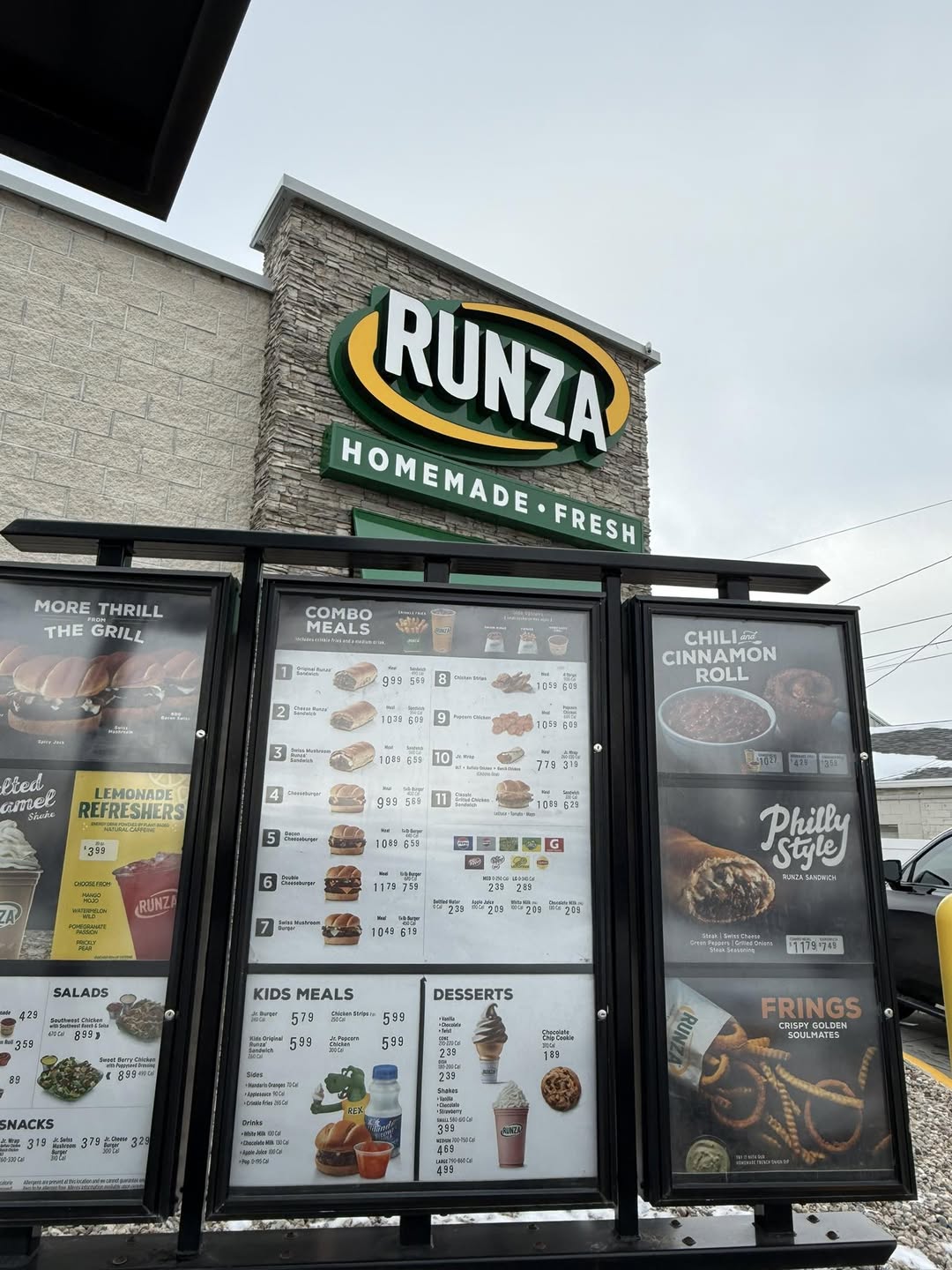 Runza Menu