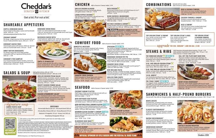 Cheddar's Menu