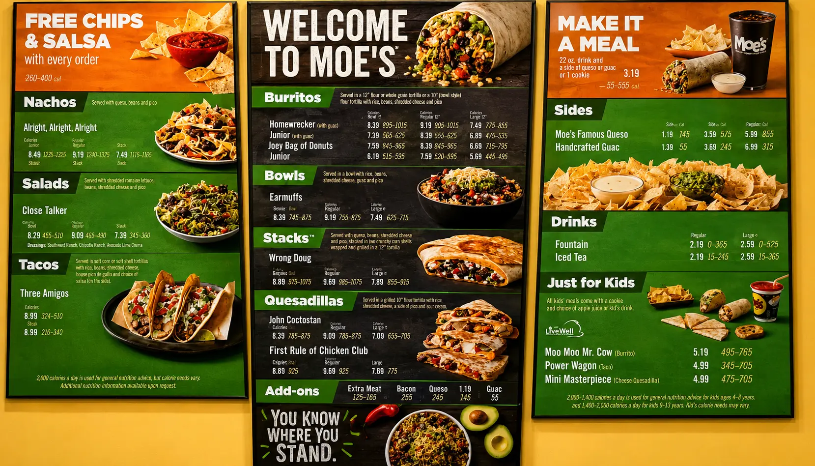 Moe's Southwest Grill Full Menu 2026