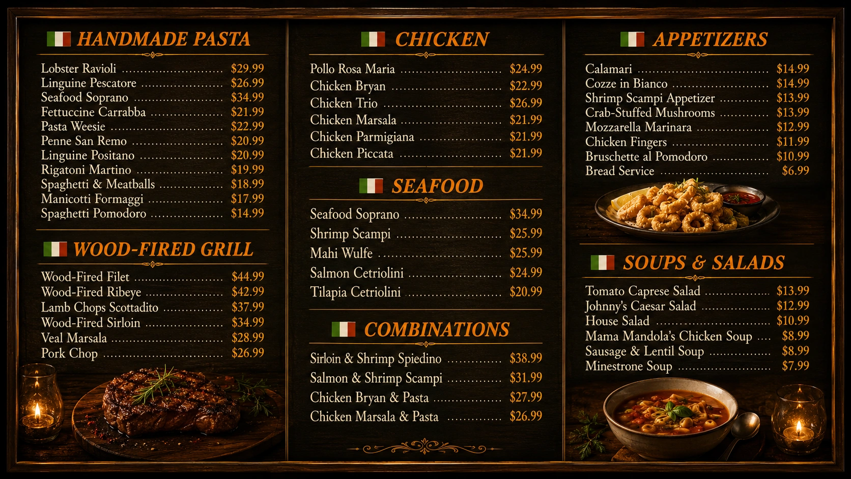 Carrabba's Italian Grill Menu