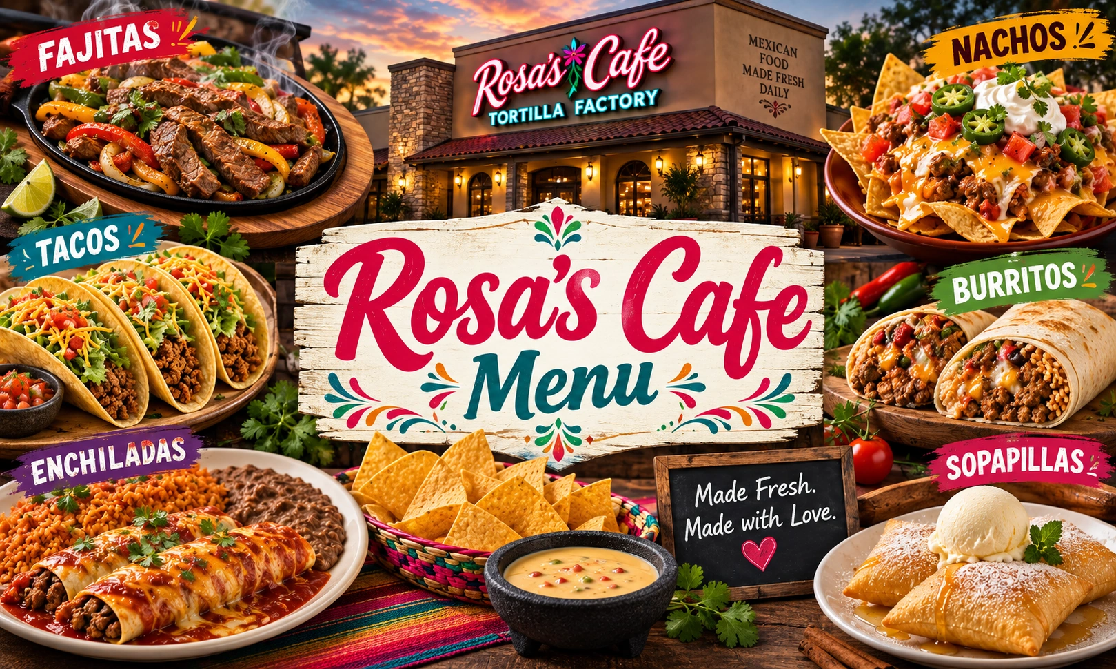 Rosa's Cafe Menu 2026