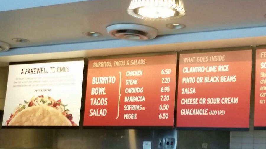 Chipotle Menu 2026